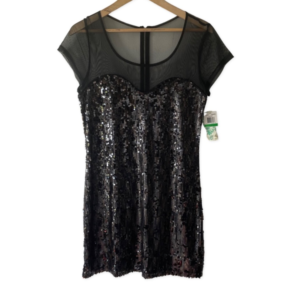Black Sequin Belle du Jour Dress